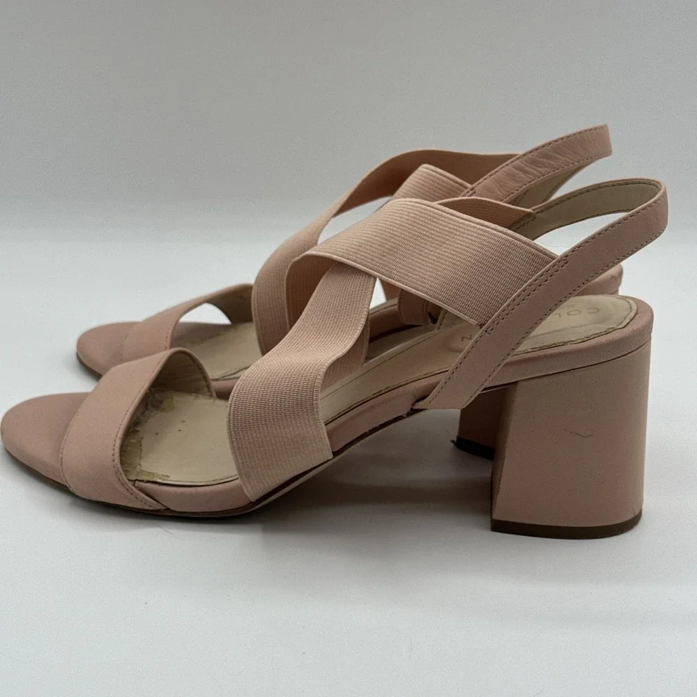Cole Haan Aniston Elastic Sandal Mahogany Rose Leather 6.5‎  2.75